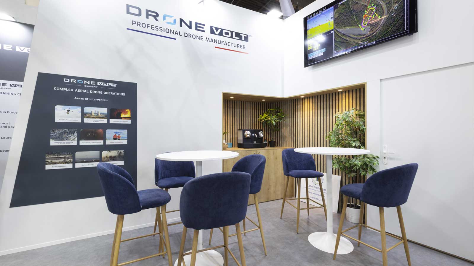 Stand-Design-Drone-Volt-Eurosatory-Coffee-corner