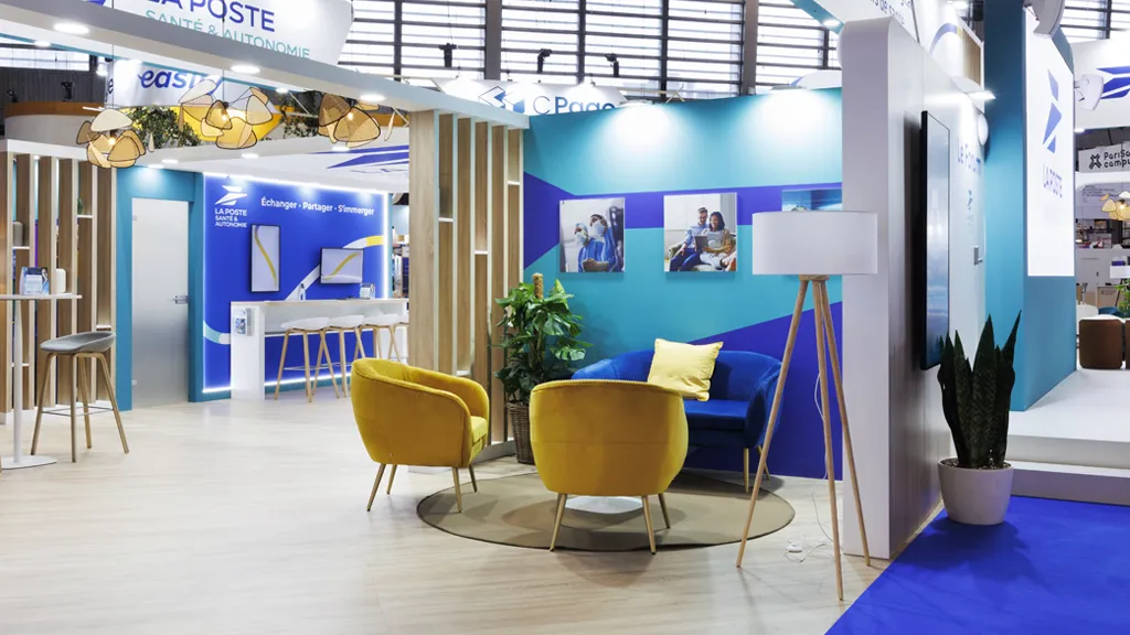 Stand Design LaPoste Santexpo Discussion lounge