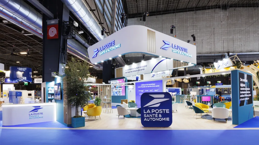 Stand Design LaPoste Santexpo Impactful