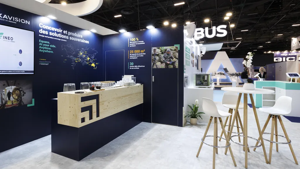 Stand design Equans Eurosatory Bar