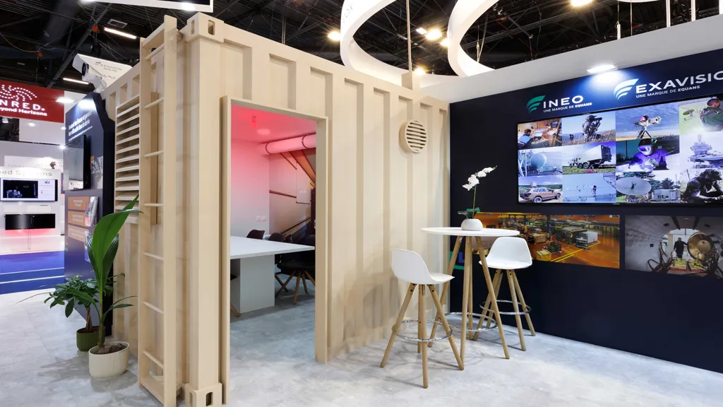 Stand design Equans Eurosatory Sur mesure